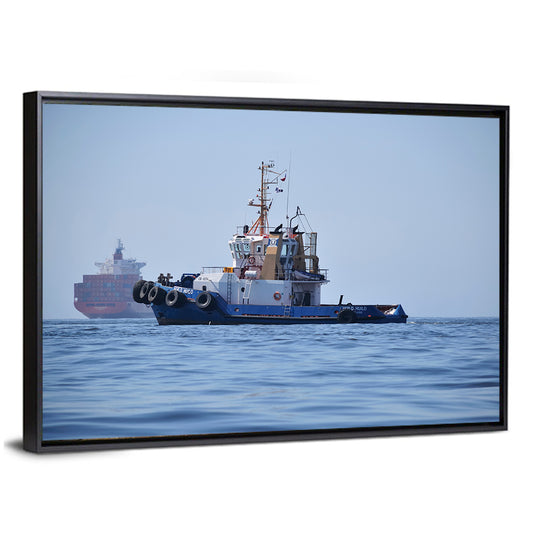 Tugboat Off Valparaiso Coast Wall Art