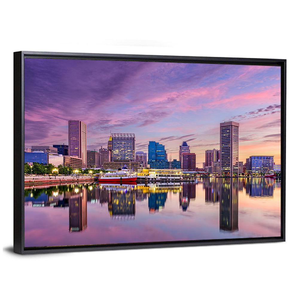 Baltimore Inner Harbor Skyline Wall Art