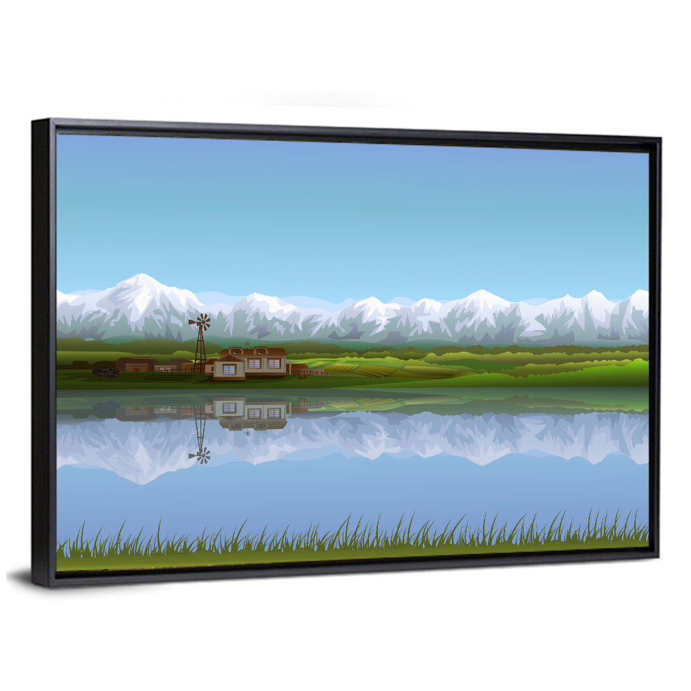 Alpine Lake Landscape Wall Art