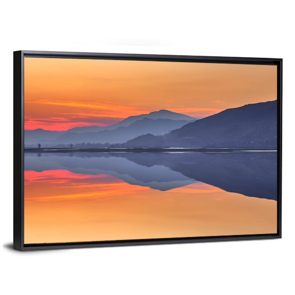 Swat River Sunset Reflection Wall Art