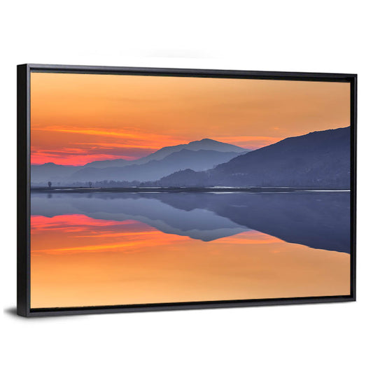 Swat River Sunset Reflection Wall Art