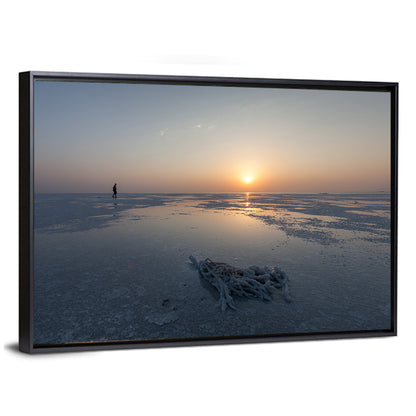Danakil Desert Sunrise Over Lake Assal Wall Art