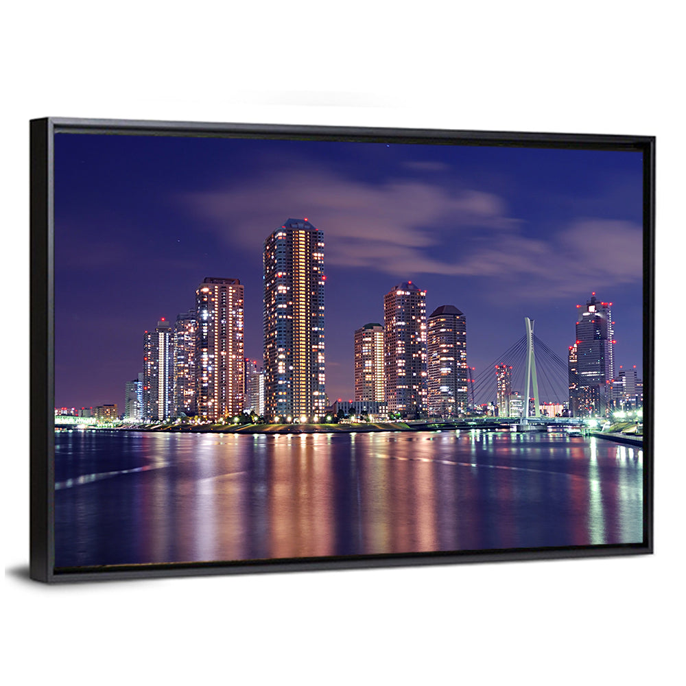 Tokyo Night Skyline Wall Art