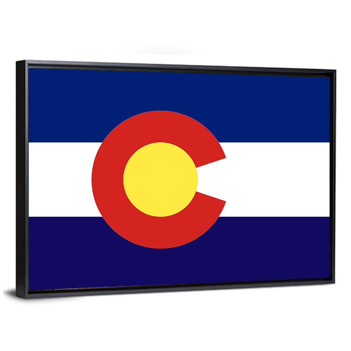 Colorado State Flag Wall Art as a framed canvas