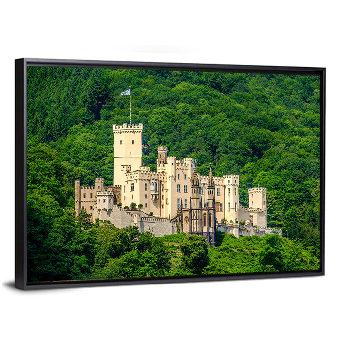 Stolzenfels Castle on the Rhine Wall Art as a framed canvas