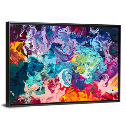 Vibrant Acrylic Swirls Wall Art