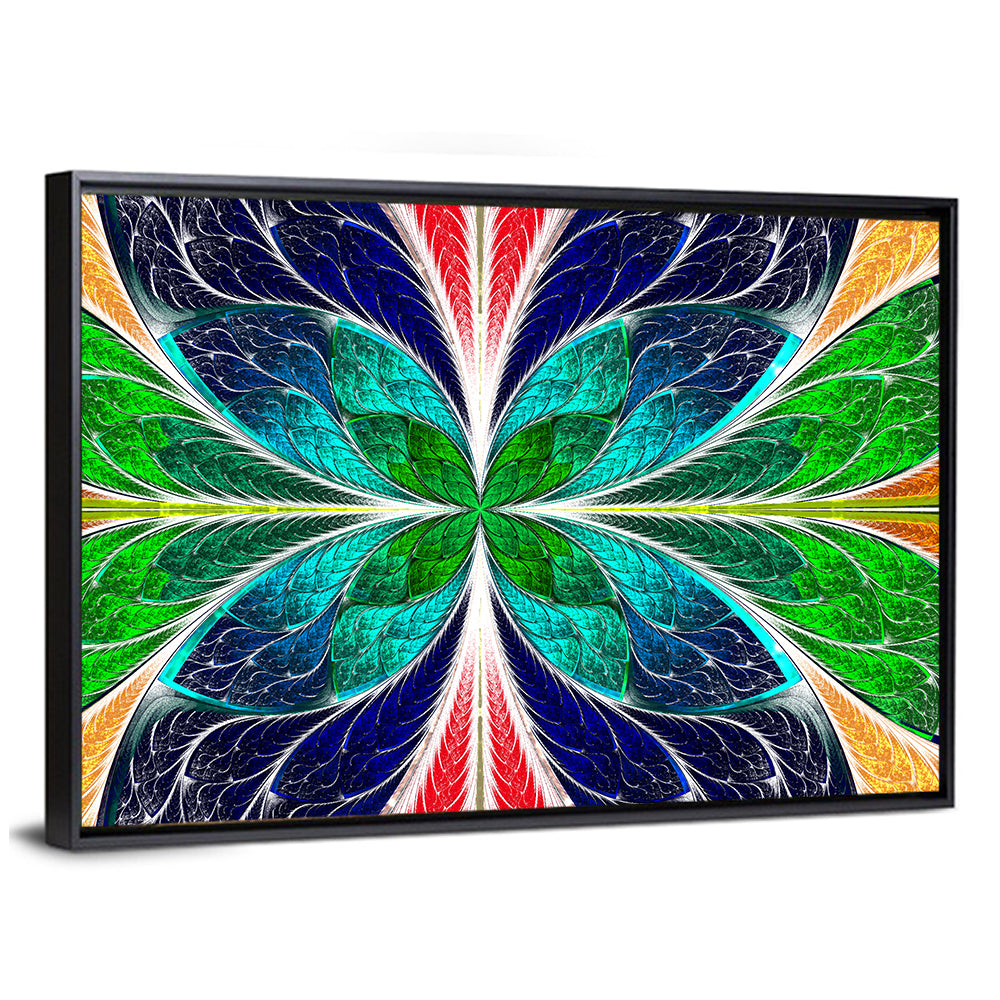 Stained-Glass Window Style Pattern Wall Art