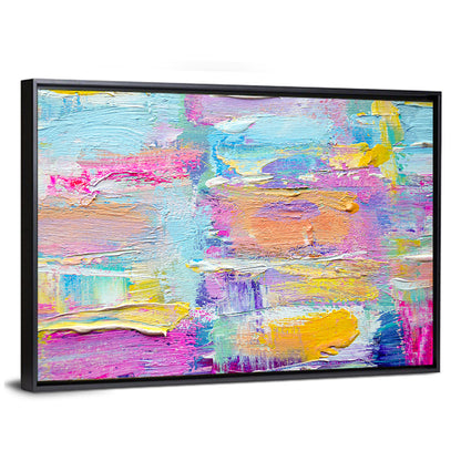 Vibrant Acrylic Brushstroke Abstract Wall Art