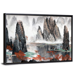 Chinese Misty Landscape Wall Art