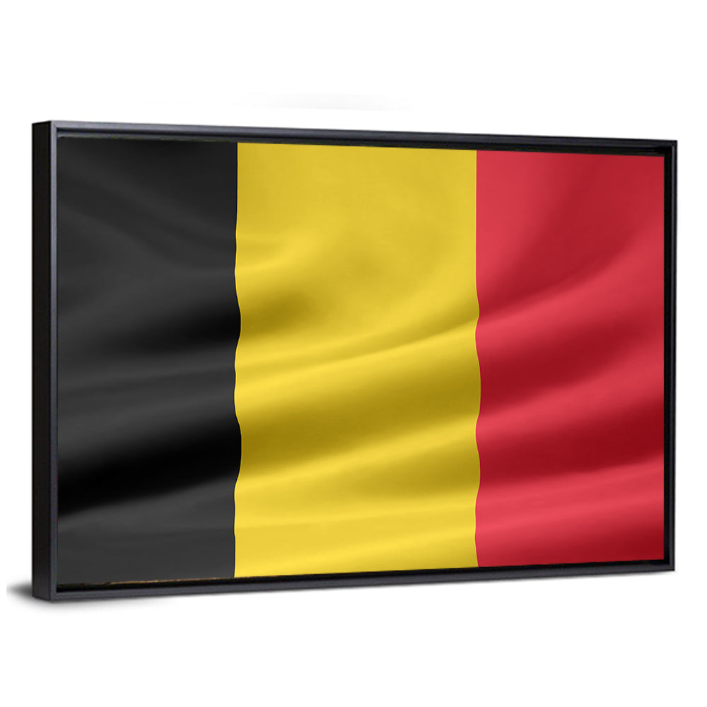 Waving Belgian Flag Wall Art