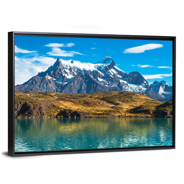 Peaks of Torres Del Paine Wall Art as a framed canvas