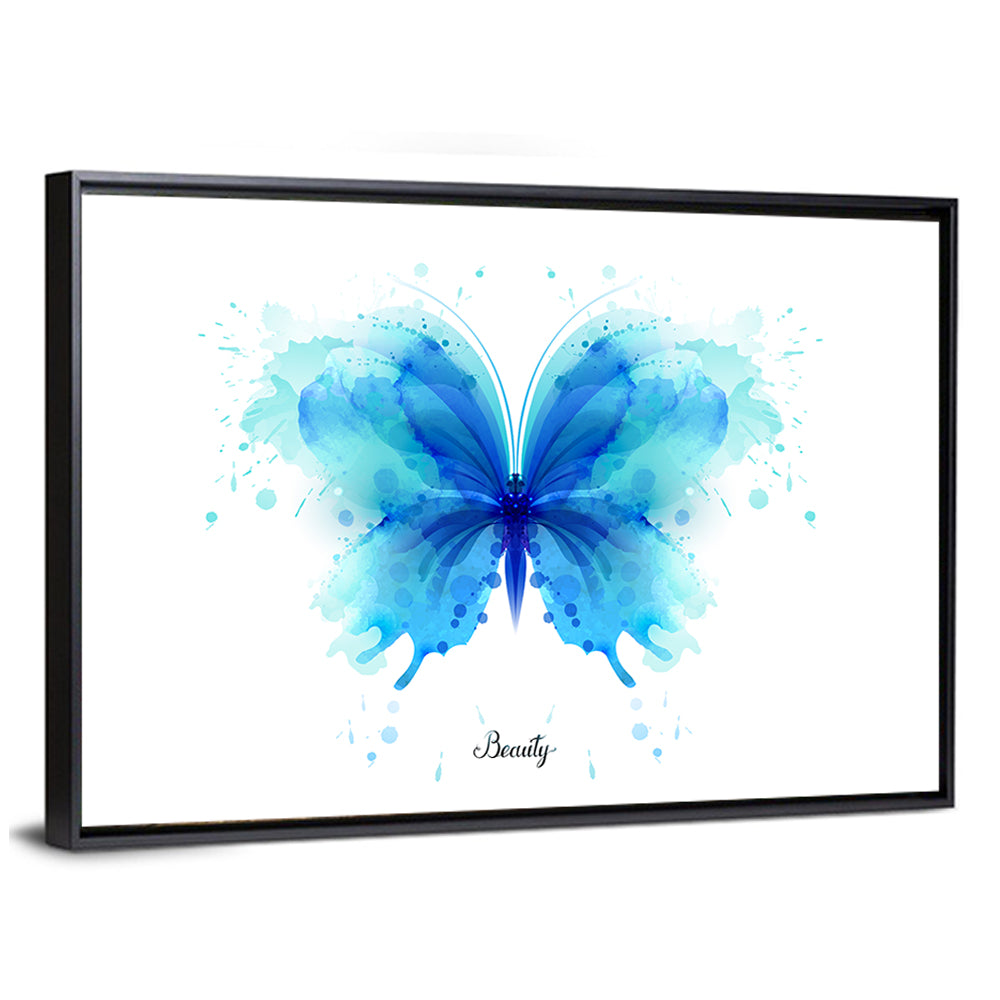 Translucent Blue Butterfly Wall Art