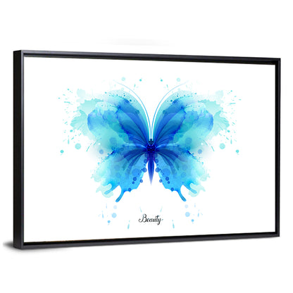 Translucent Blue Butterfly Wall Art