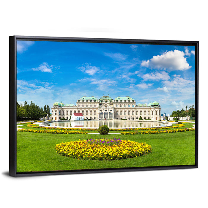 Belvedere Palace Garden View, Vienna Wall Art as a framed canvas