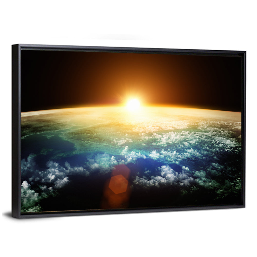 Earth at Sunrise from Orbit Wall Art