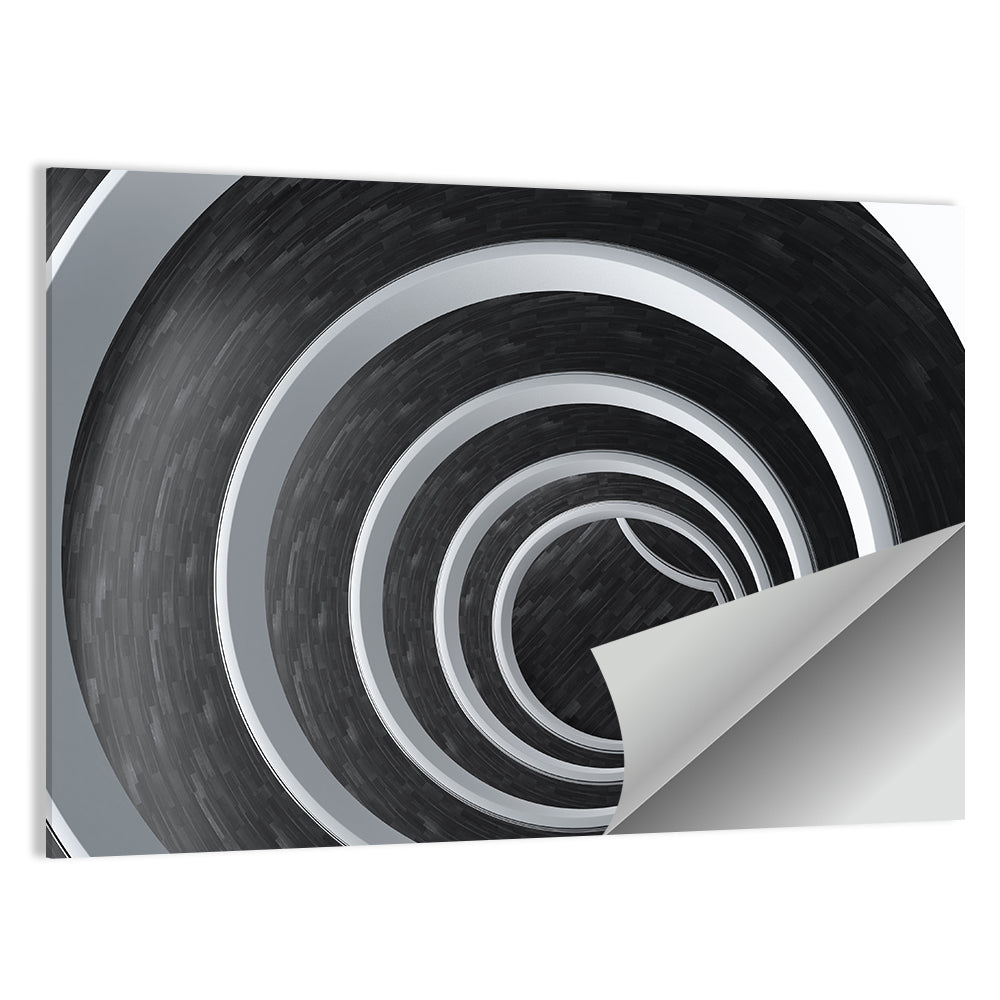Concentric Spiral Tunnel Wall Art