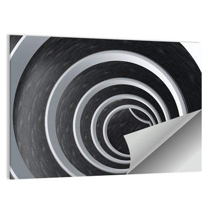 Concentric Spiral Tunnel Wall Art