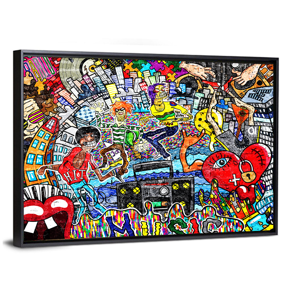 Urban Music Collage Wall Art