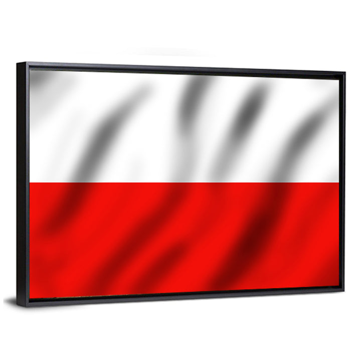 Waving Flag of Poland Wall Art