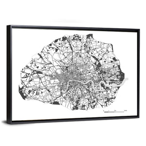 Map Of London City Wall Art