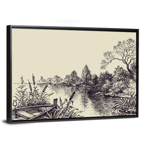 River Flow Scene Wall Art