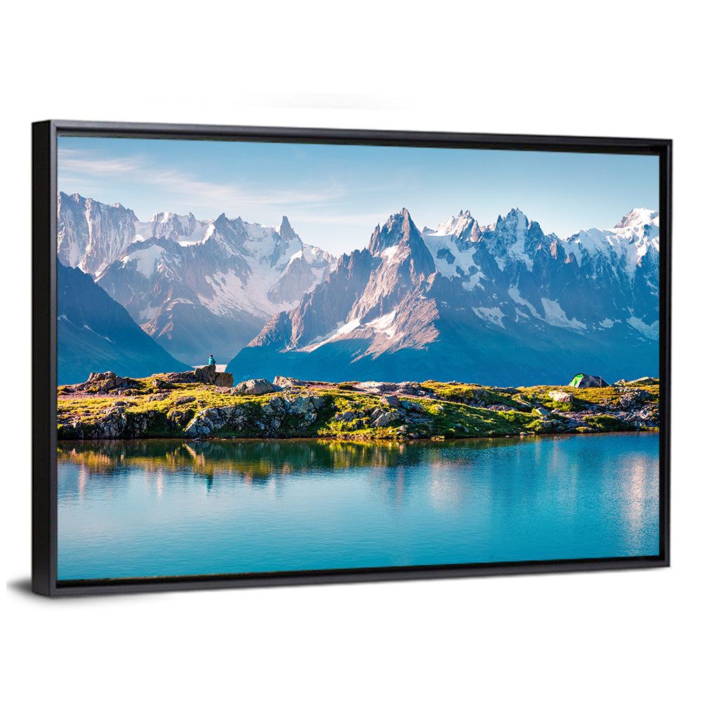 Snowcapped Mountain Lake Wall Art