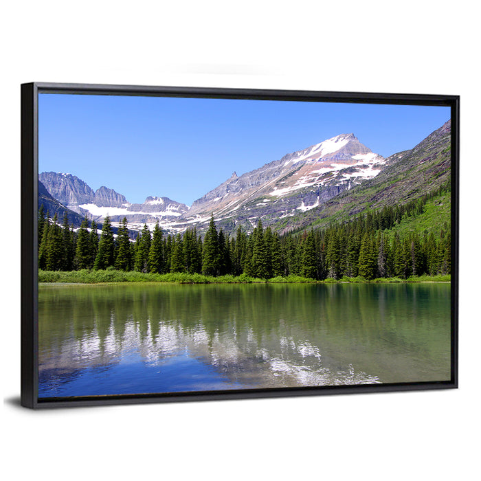 Swift Current Lake Reflection Wall Art as a framed canvas