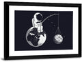 Little Astronaut Fishing the Moon Wall Art