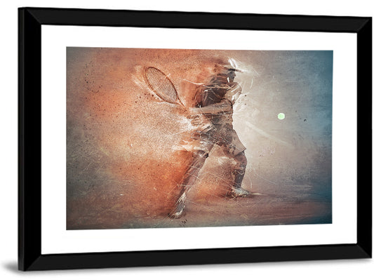 Tennis Player in Motion Wall Art