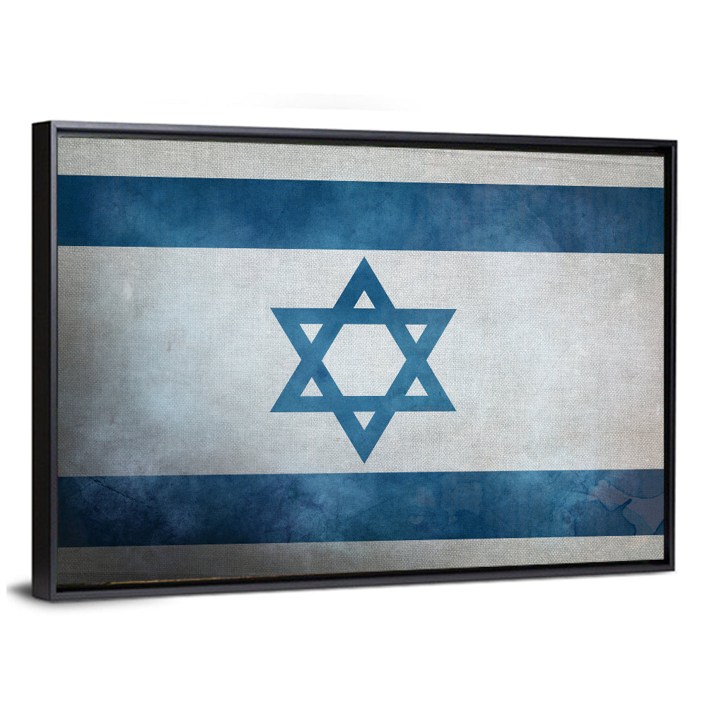 Israeli Flag with Star of David Wall Art