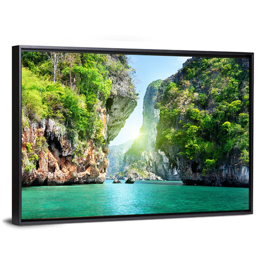 Krabi Cliffs and Teal Sea Wall Art