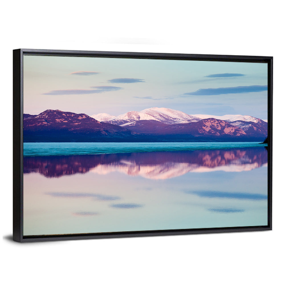 Lake Laberge Dusk Reflection Wall Art