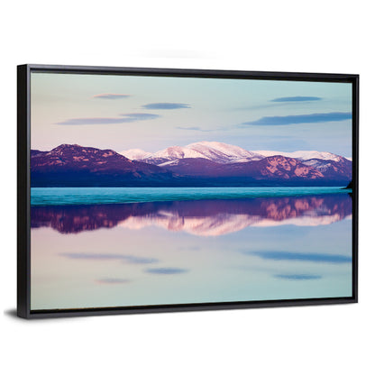 Lake Laberge Dusk Reflection Wall Art