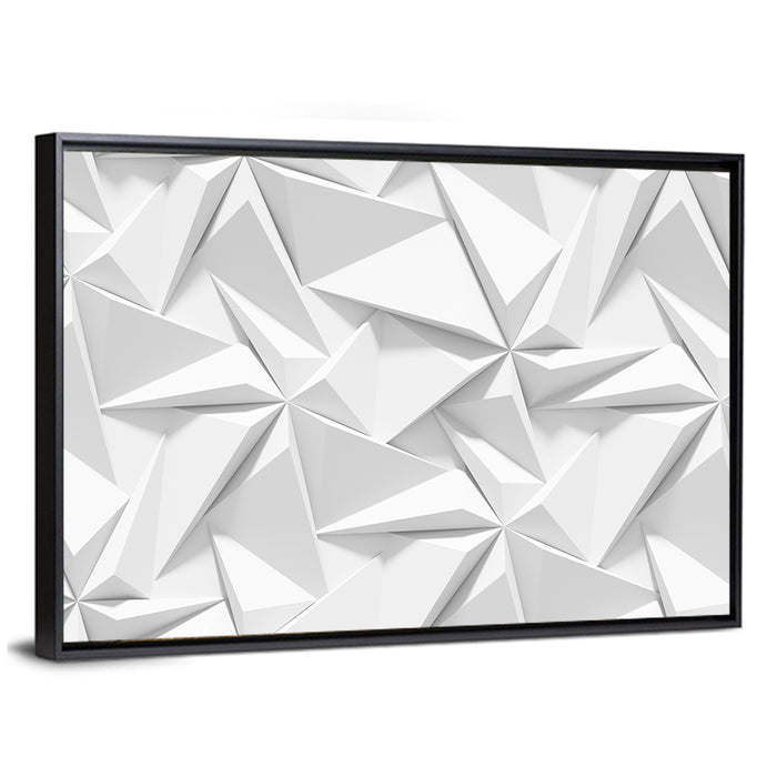 Origami Paper Geometric Pattern Wall Art as a framed canvas
