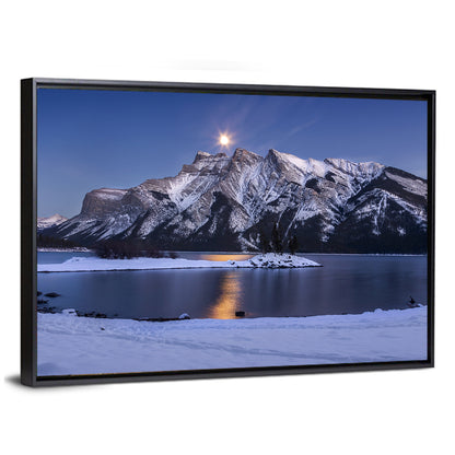 Moonlit Lake Minnewanka Wall Art