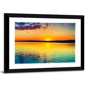 Sunset Over The Lake In Russia Wall Art