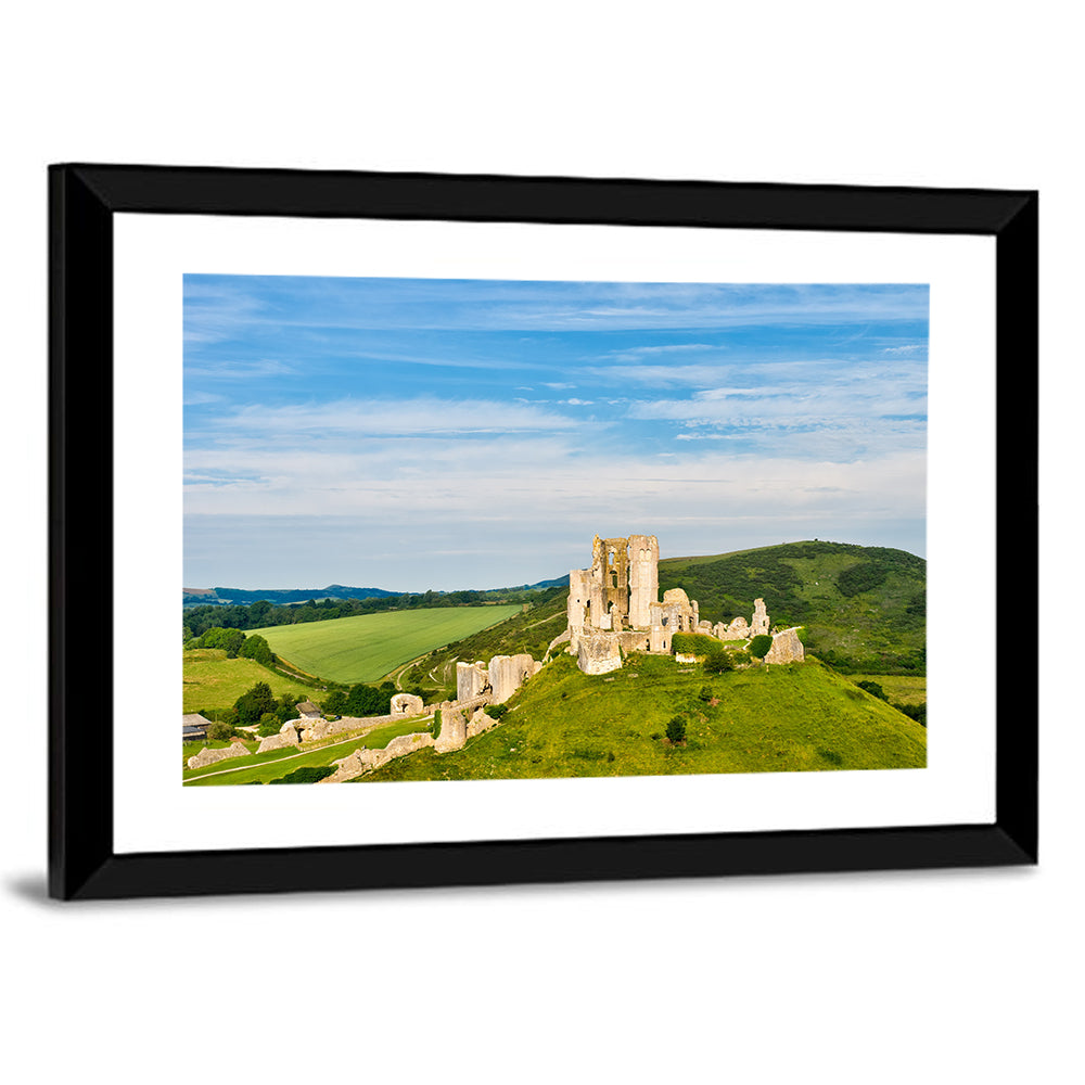 Corfe Castle Ruins Wall Art