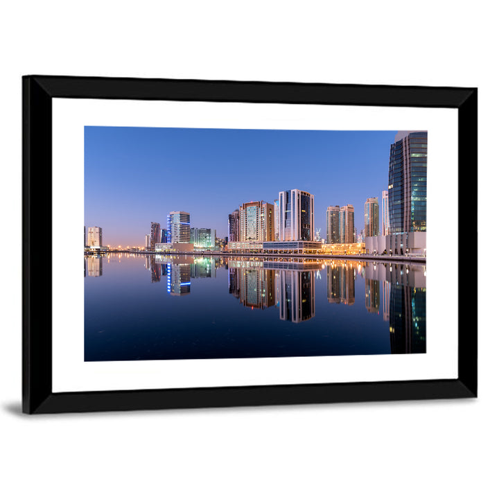 Dubai Marina Skyline at Dusk Wall Art