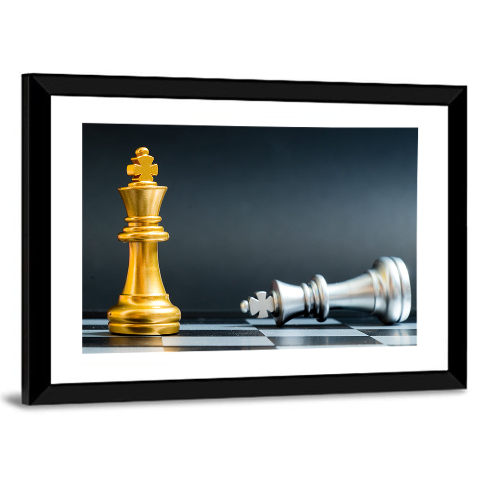 Gold King Victorious Over Fallen Silver King Wall Art