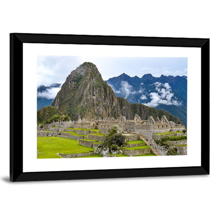 Machu Picchu Stone Terraces Wall Art as a framed print