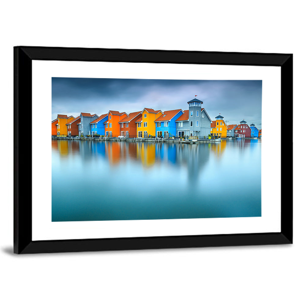 Colorful Waterfront Houses Wall Art
