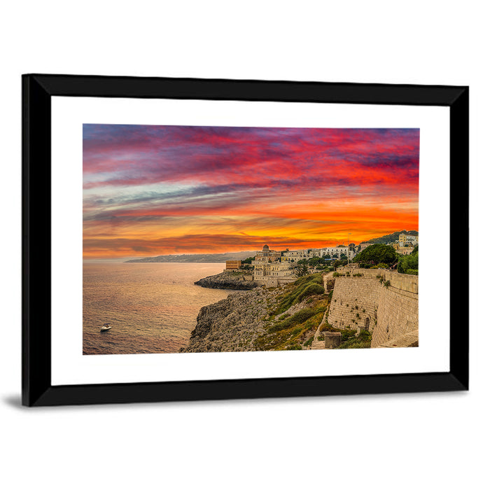 Coast of Salento Peninsula Wall Art as a framed print