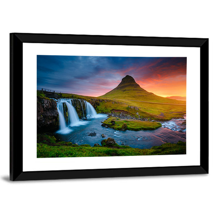 Kirkjufell at Sunset Wall Art as a framed print
