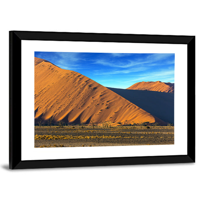 Namib Desert Dunes Wall Art as a framed print