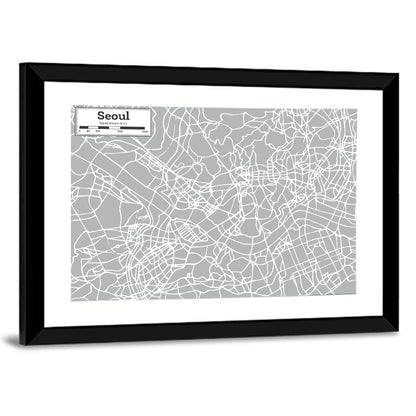Seoul Map Wall Art