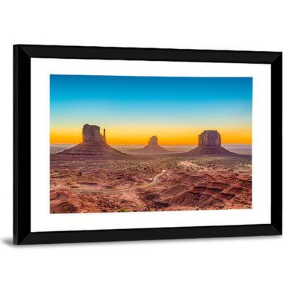 Monument Valley Sunrise with Winding Road Wall Art