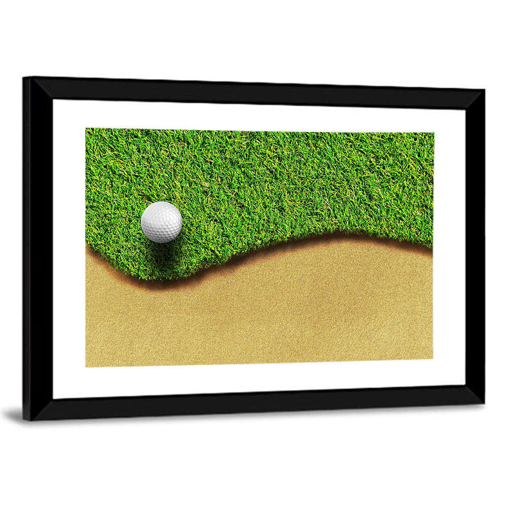 Golf Ball on Bunker Edge Wall Art