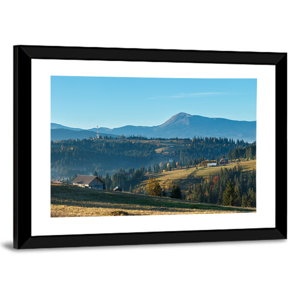 Yablunytsia Village Mountain View Wall Art