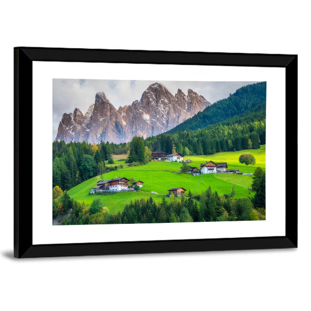 Mountain Village In Villnoss Wall Art