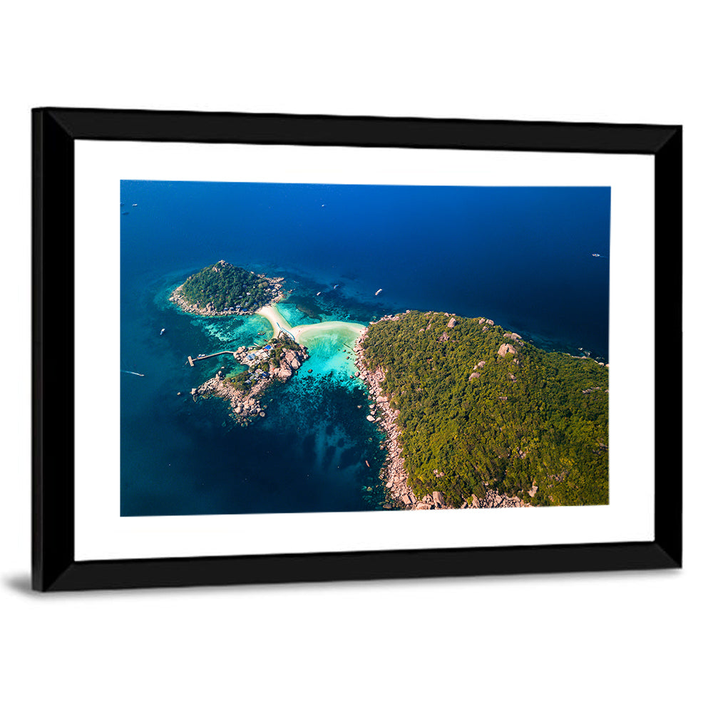 Koh Nang Yuan Aerial View Wall Art